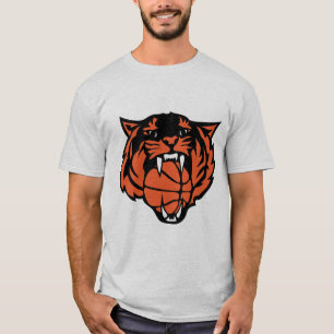 T-shirt basketball tigre tiger rugit face cartoon logo4