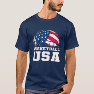 T-shirt Basketball USA Support L'Équipe T USA Drapeau Drea