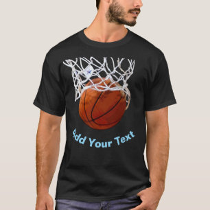 T-shirt Basketball Votre Nom Texte Message Slogan Personna