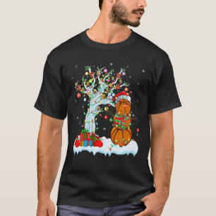 T-shirt Basketball Xmas Arbre Éclairage Snowman Basketball