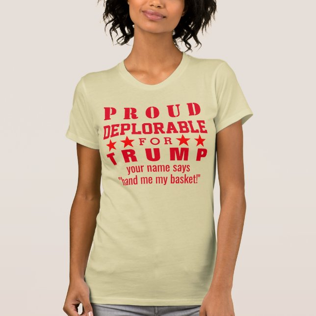 T-shirt #basketofdeplorables rouges déplorables fiers (Devant)