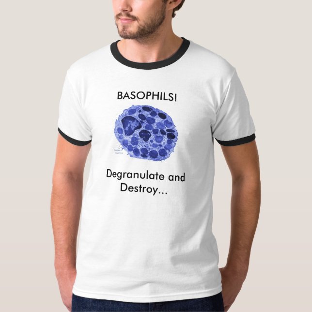 T-shirt BASOPHILES ! , Degranulate et DEST… (Devant)