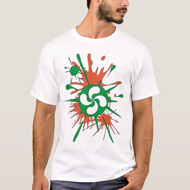 T-shirt basques de couleurs (Devant)