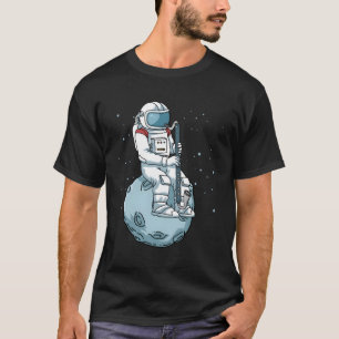 T-shirt Bass Clarinet Jazz Musique Astronaut Bass Clarinet