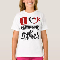 Bass Clef Coeur J'Aime Jouer Ma Zthare