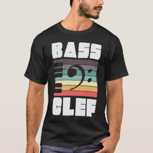 T-shirt Bass Clef Music Notes Art numérique
