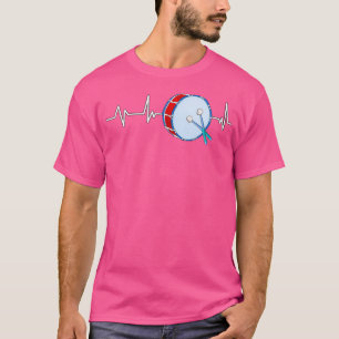 T-shirt Bass Drum Heartbeat Bass Drum Cadeau Bass Drum
