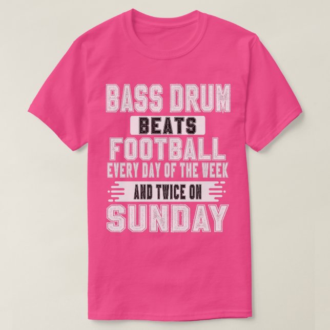 T-shirt Bass Drum Music Marching Band Bass Drums  (Design devant)