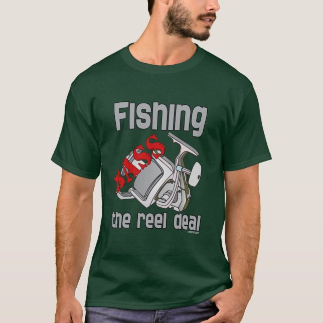 T-shirt Bass Fishing The Reel Deal (Devant)
