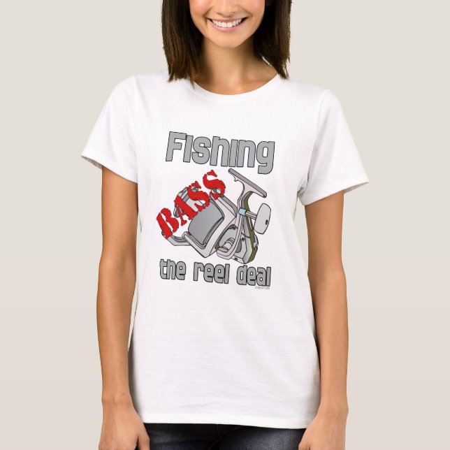 T-shirt Bass Fishing The Reel Deal (Devant)