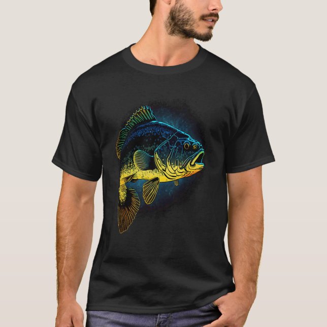 T-shirt Bass Fishing Tournament Black Bass Fish Catcher (Devant)