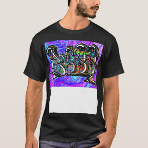 T-shirt Bass Graffiti Guitar Gig Art