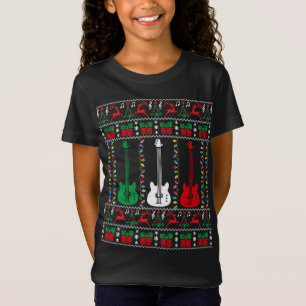 T-Shirt Bass Guitar Ugly Christmas Sweater Guitar Player X