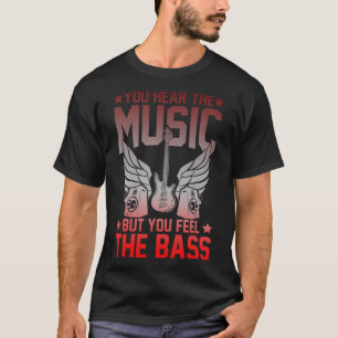 T-shirt Bass Guitar Wings Musicver Rock Band