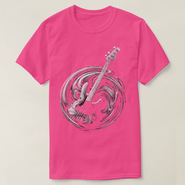T-shirt Bass Guitare Art (Design devant)