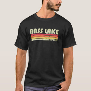 T-shirt Bass Lake California Funny Fishing Camping été