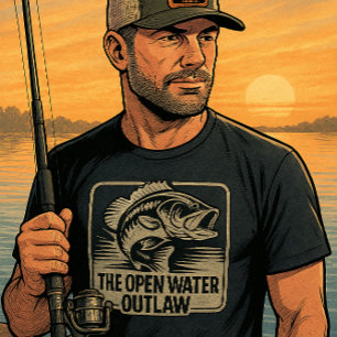 T-shirt Bass Outlaw en Eau Libre Personnalisé