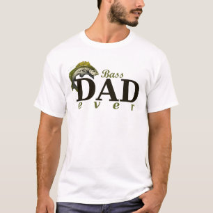 T-shirt Bass papa jamais meilleur papa Pun