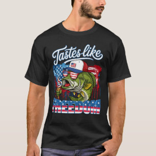 T-shirt Bass Patriotique a le Goût de la Liberté Graphique
