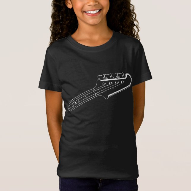 T-Shirt Bass Player Bass Guitar Musical Design (Devant)