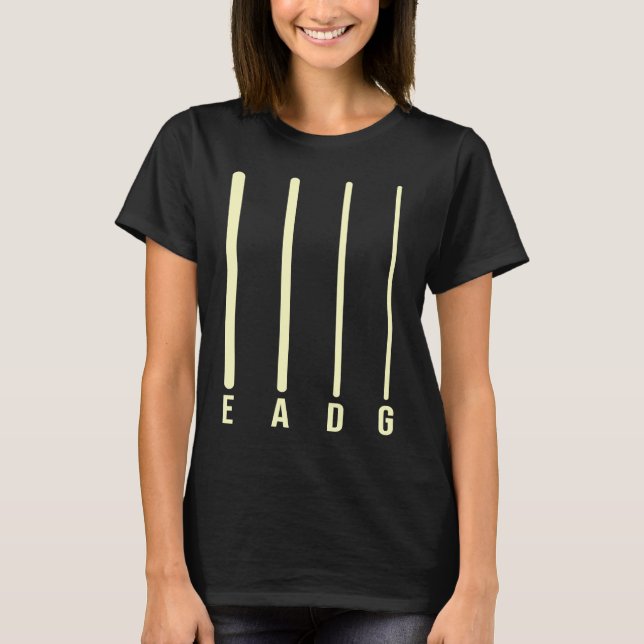 T-shirt Bass Player Bass Strings E A D G Bassist (Devant)