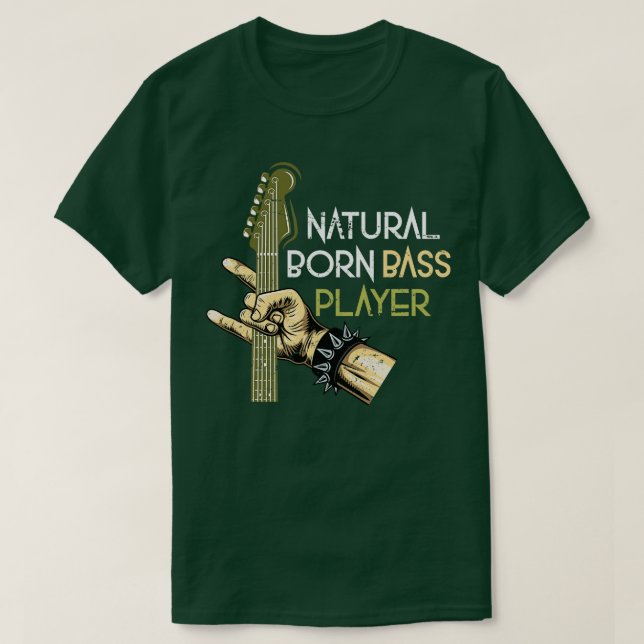 T-shirt Bass Player Gift Musical Instrument Musique Basse (Design devant)