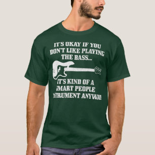 T-shirt Bass Player Smart People Instrument Drôle Baid