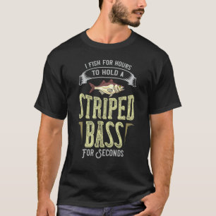 T-shirt Bass rayé Cadeau de pêche Rockfish Lures