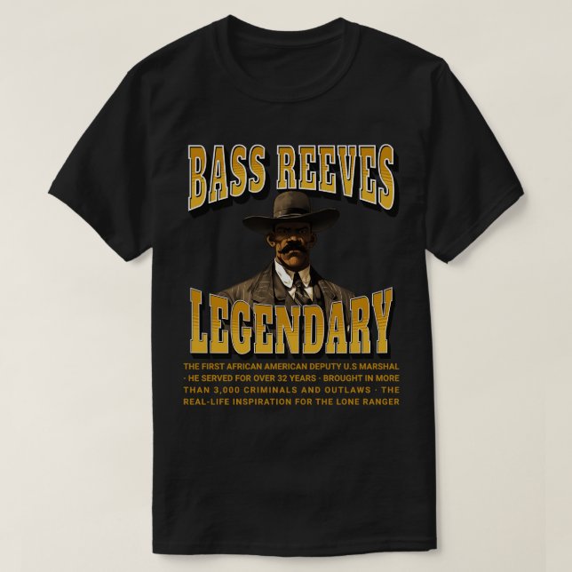 T-shirt Bass Reeves légendaire (Design devant)