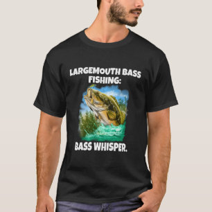 T-shirt Basse à grande bouche Basse de pêche Whisperer Pêc