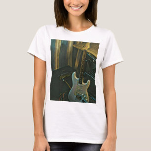 T-shirt basse acoustique guitare électrique cadeau