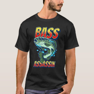 T-shirt Basse Assassin Pêcheur Basse Poisson Jumping