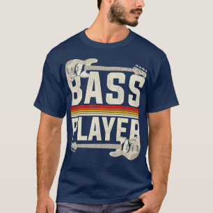 T-shirt Basse assistance du lecteur de basse rétro