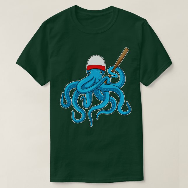 T-shirt Basse-balle de pieuvre Baseball (Design devant)