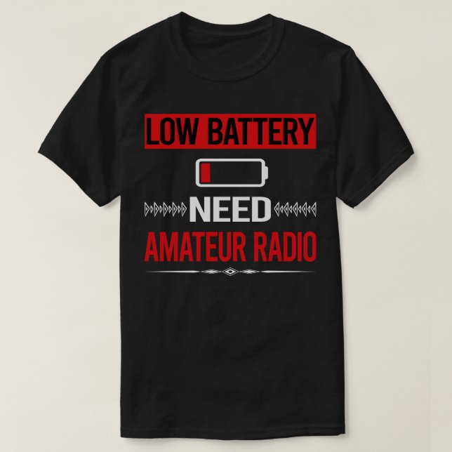T-shirt Basse batterie Radio amateur Radio Ham Radio (Design devant)
