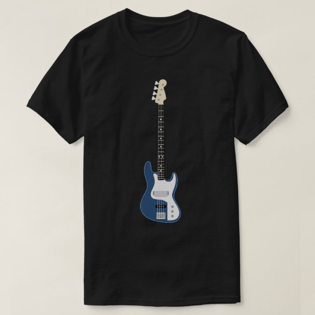 T-shirt Basse Bleue Guitare (Design devant)