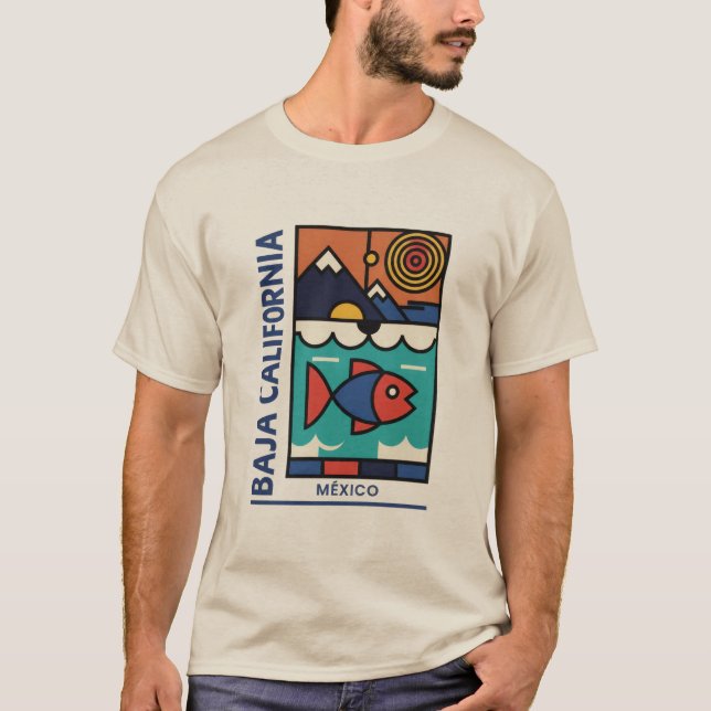 T-shirt Basse-Californie moderne (Devant)