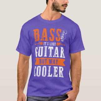 T-shirt Basse C'est comme une guitare mais bien plus cool 