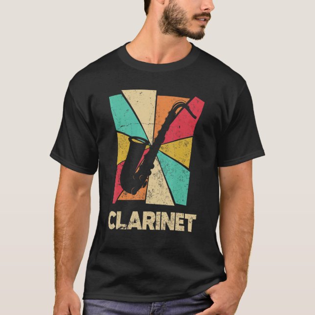 T-shirt Basse Clarinet Clarinetist Joueur Clarinet Silhoue (Devant)