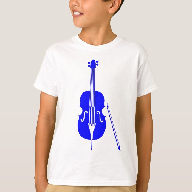 T-shirt Basse double - Bleu (Devant)