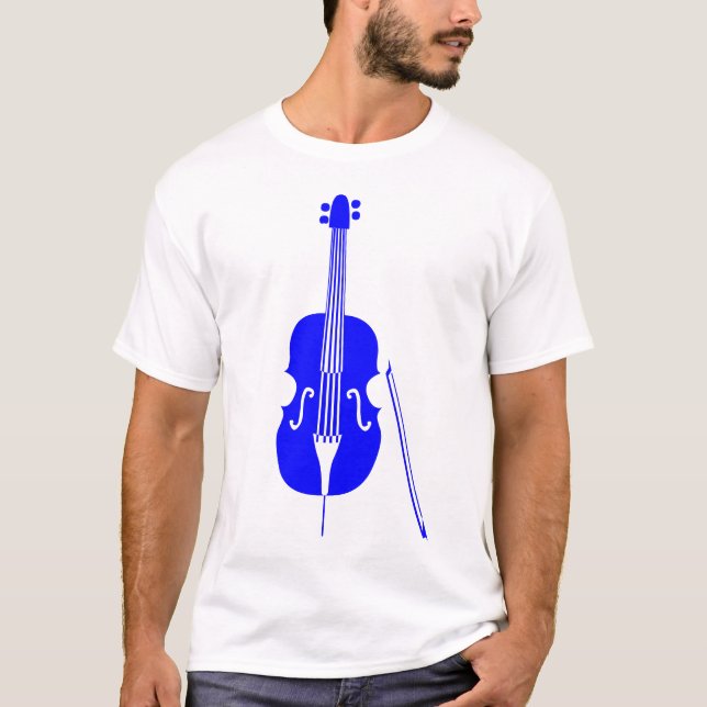 T-shirt Basse double - Bleu (Devant)