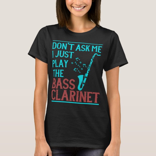 T-shirt Basse drôle Clarinet Marching Band Basse Cadeau Cl (Devant)