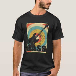 T-shirt Basse électrique vintage Guitare T Chemise Guitare