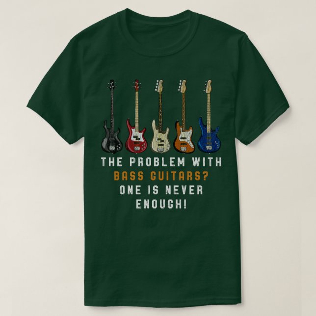T-shirt Basse Guitare Drôle Citation Baid 1 (Design devant)