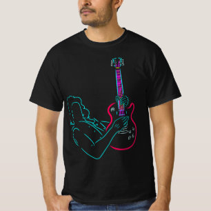 T-shirt Basse Guitare électrique. Rock Band. Guitariste. M