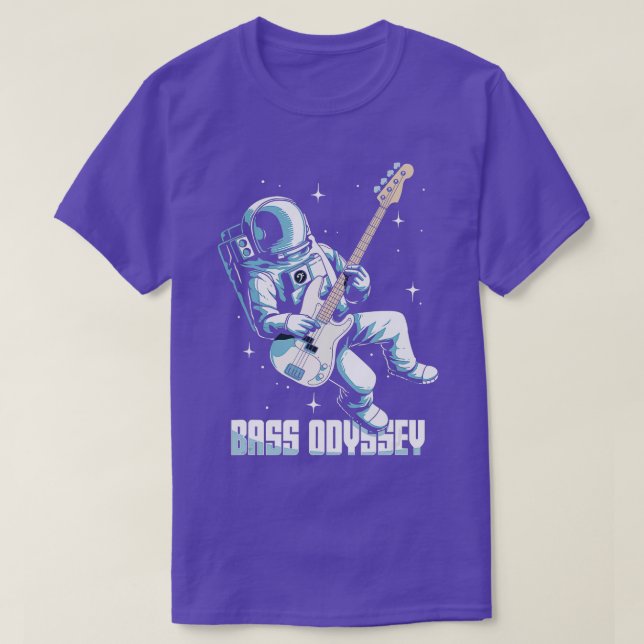 T-shirt Basse Guitare Lecteur Astronaut Bass Odyssey Jam e (Design devant)