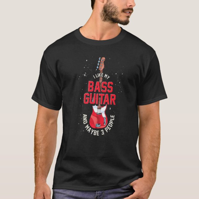 T-shirt Basse Guitare Lecteur Basse Guitariste Musique Bai (Devant)