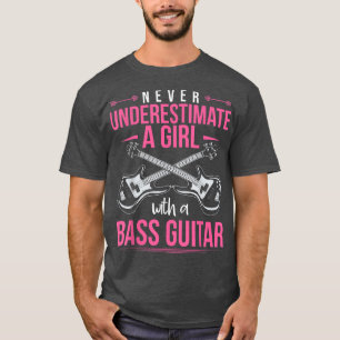 T-shirt Basse Guitariste Filles Basse Guitare Joueuse Femm