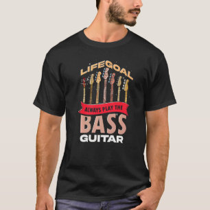 T-shirt Basse Guitariste Vie But Musique Baid Musicien Ba