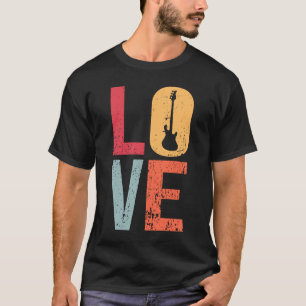 T-shirt Basse Lecteur Basse Aimer Jouer Basse